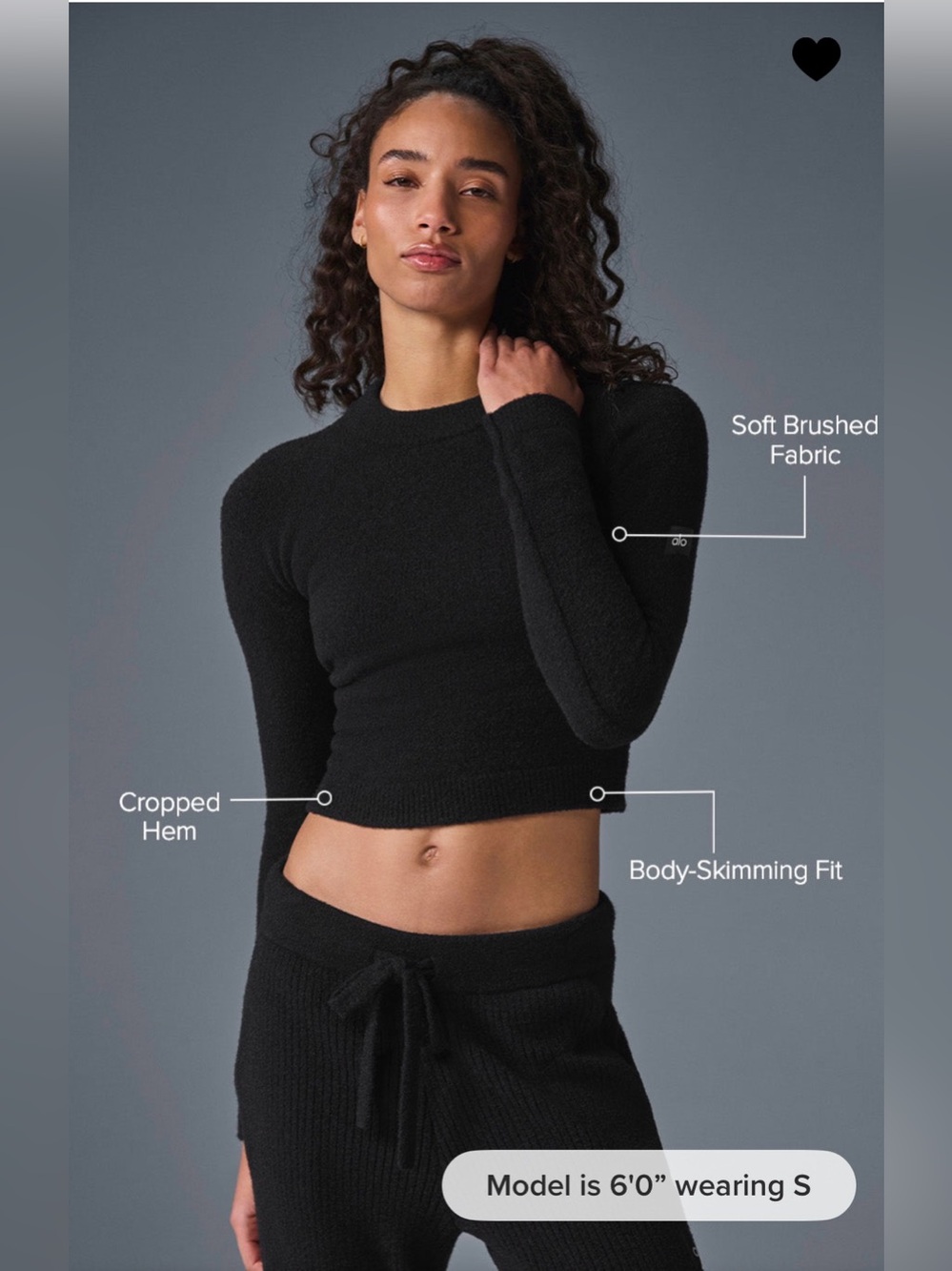 Alo Snuggle Up Sweater long sleeve - Black size Large